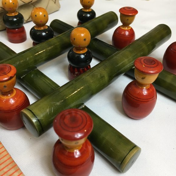Bamboo “tic tac toe” by Kiva India VTG - Picture 4 of 10